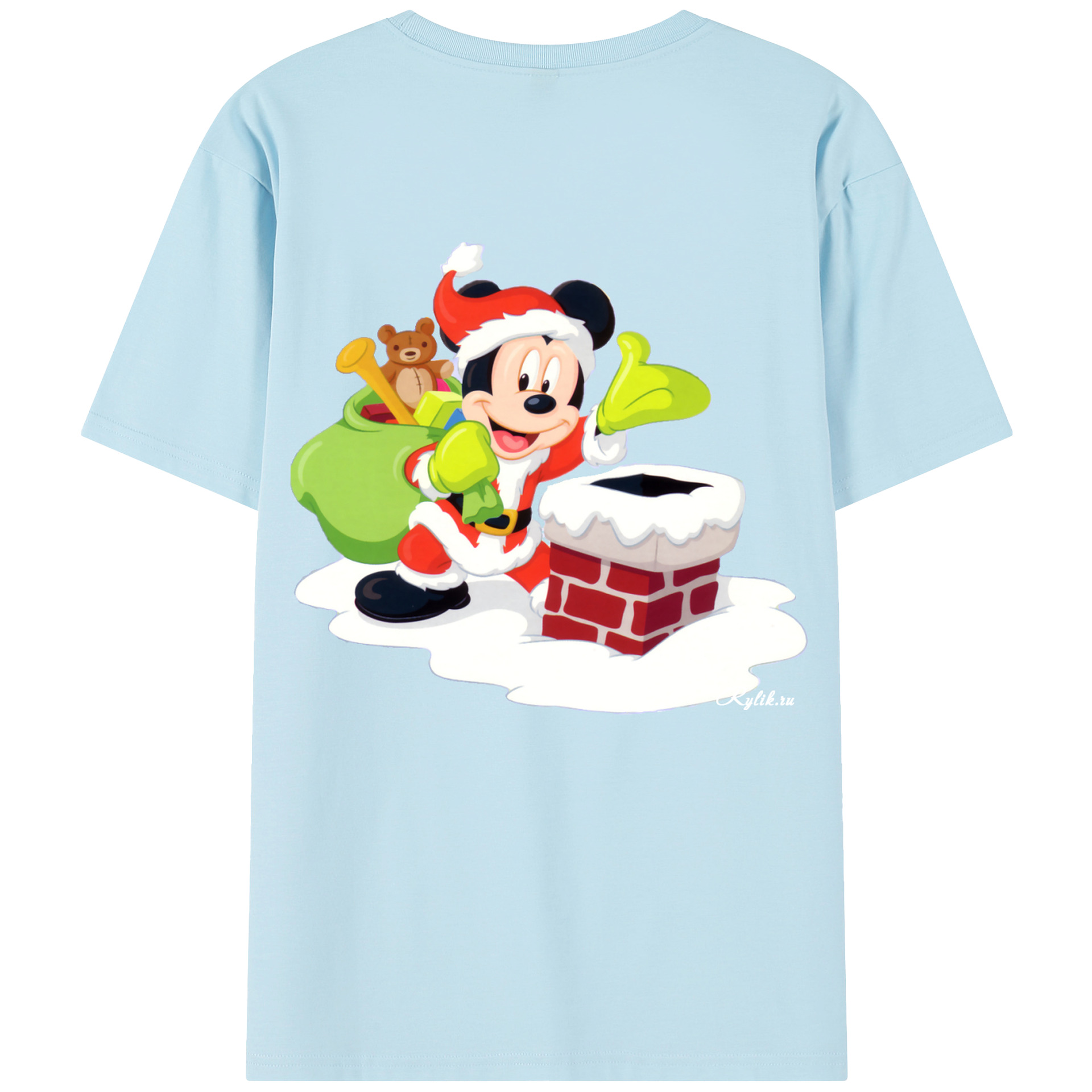 （画像用） ミッキーマウス Mickey Mouse 綿100％半袖Tシャツ（背面プリント）
